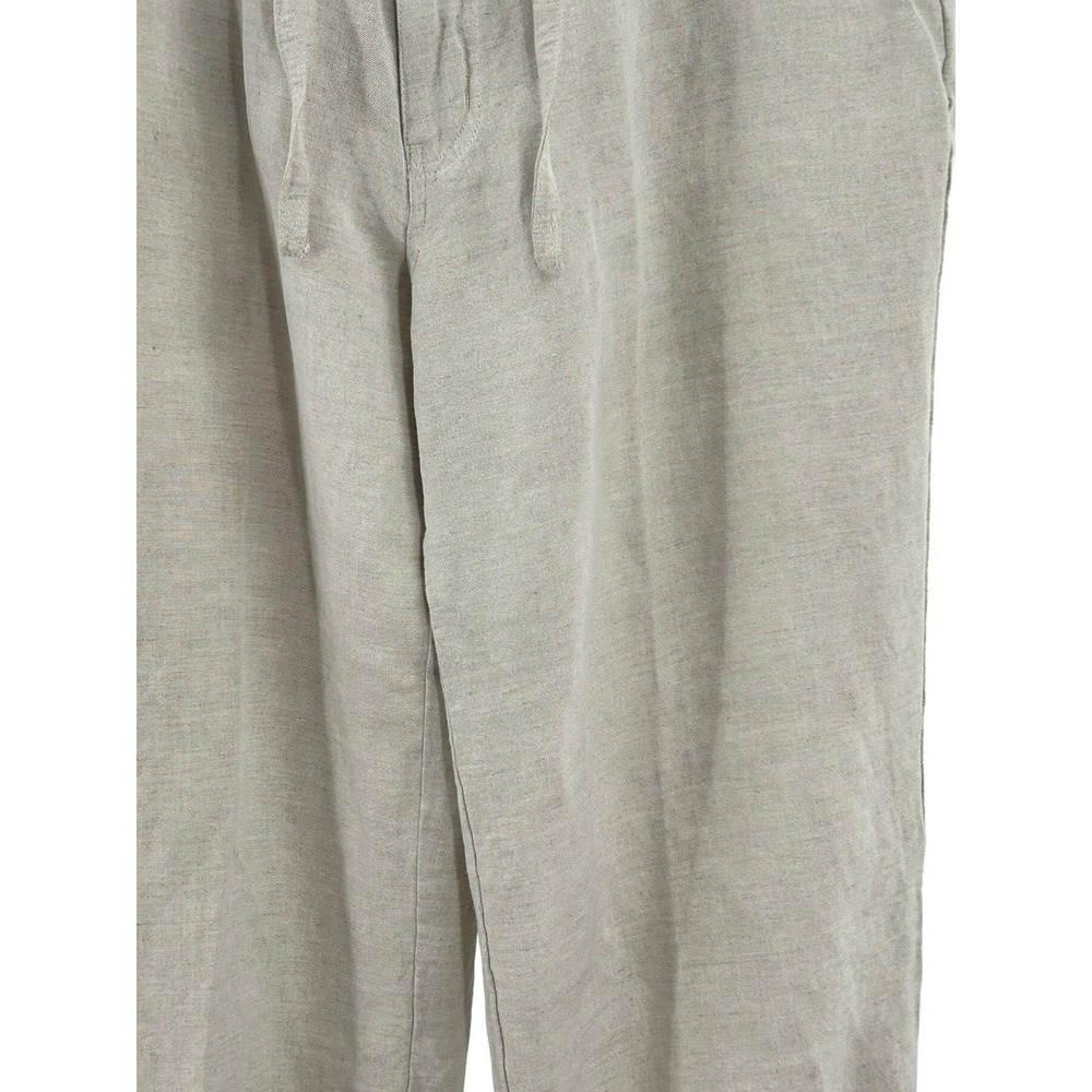 Cubavera Men Linen Blend Drawstring Elastic Waist Pants Tan Beige Medium 32-34 - Picture 6 of 9